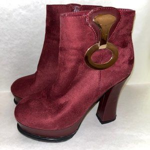 Mod 4" Fuscia Platform Bootie Size 7